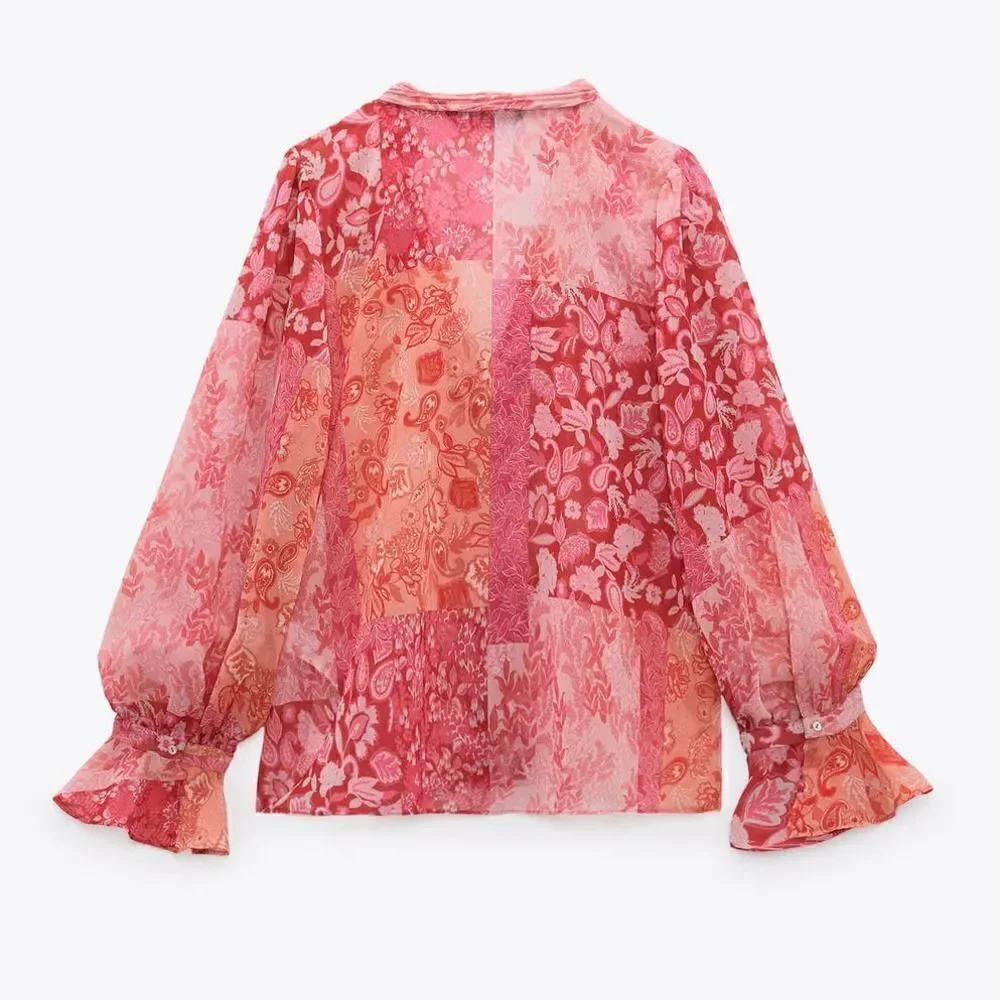 Zara patchwork printed