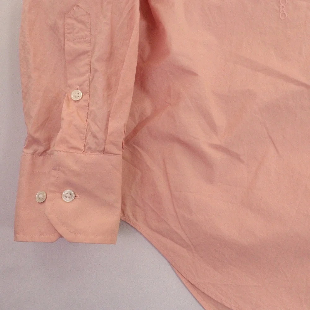 Oroton Button Up‎ Shirt Oversized Quiet Luxury Cotton Pink Women 8