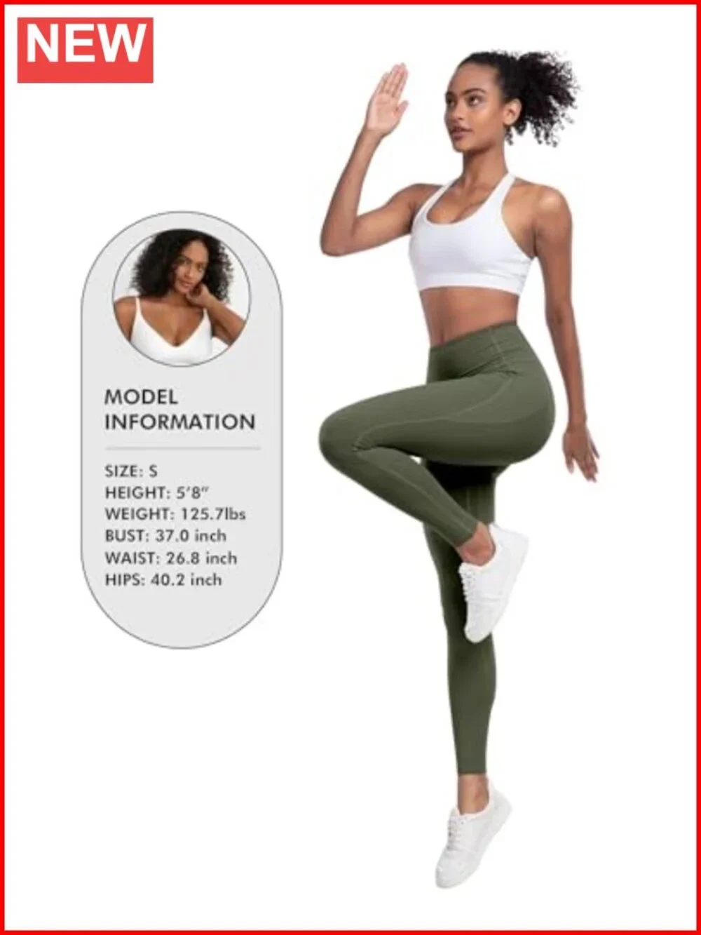 6 Pack High Waisted Tummy Control Yoga Leggings with Pockets