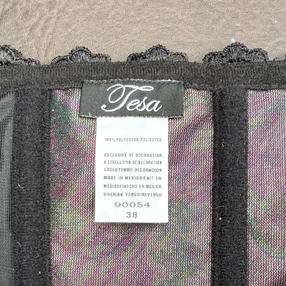 Tesa 38 Elegant Blue and Black Corset blue pink sexy