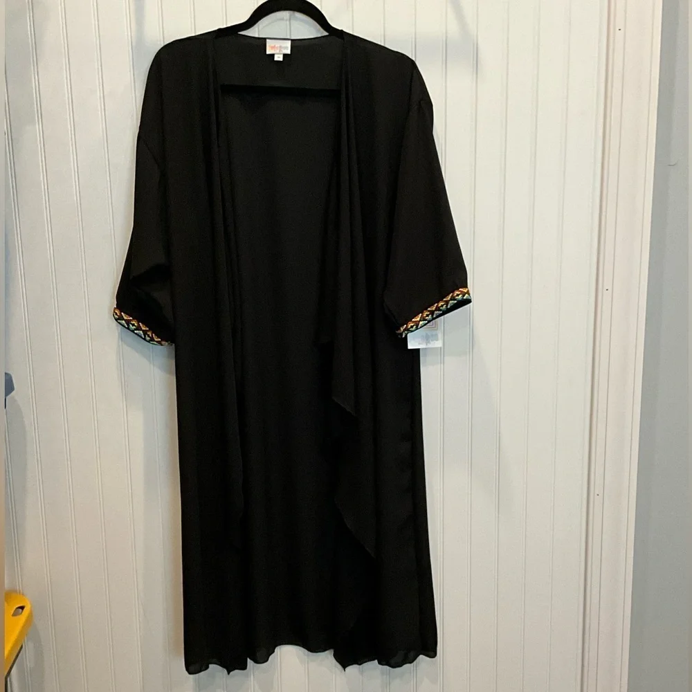 LuLaRoe cardigan colorful black