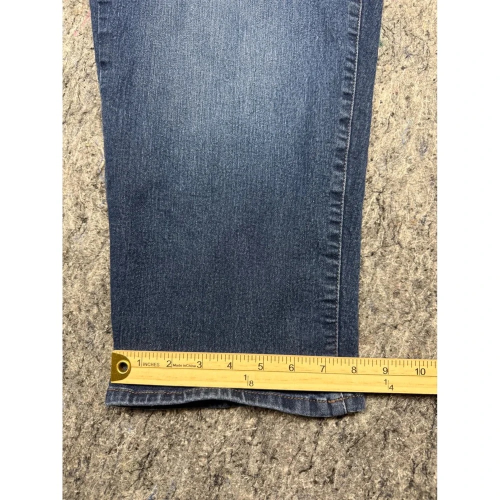 Terra & Sky Womens 16W Boyfriend Capri Jeans Medium Wash Stretch Denim TS28831SW