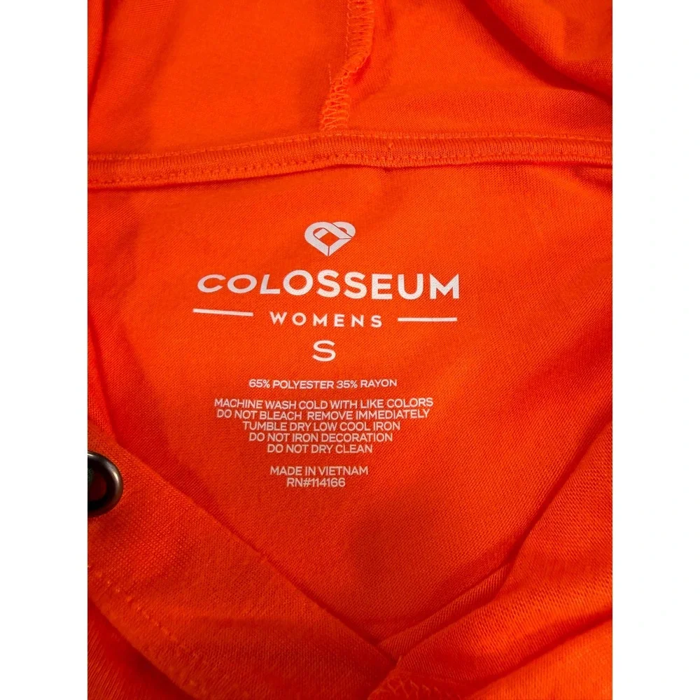 Miami Hurricanes Hoodie Women Small Colosseum Orange Lightweight Pullover NCAA