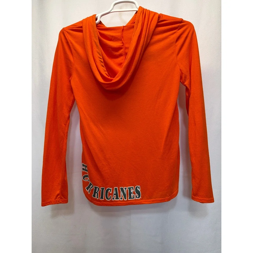 Miami Hurricanes Hoodie Women Small Colosseum Orange Lightweight Pullover NCAA