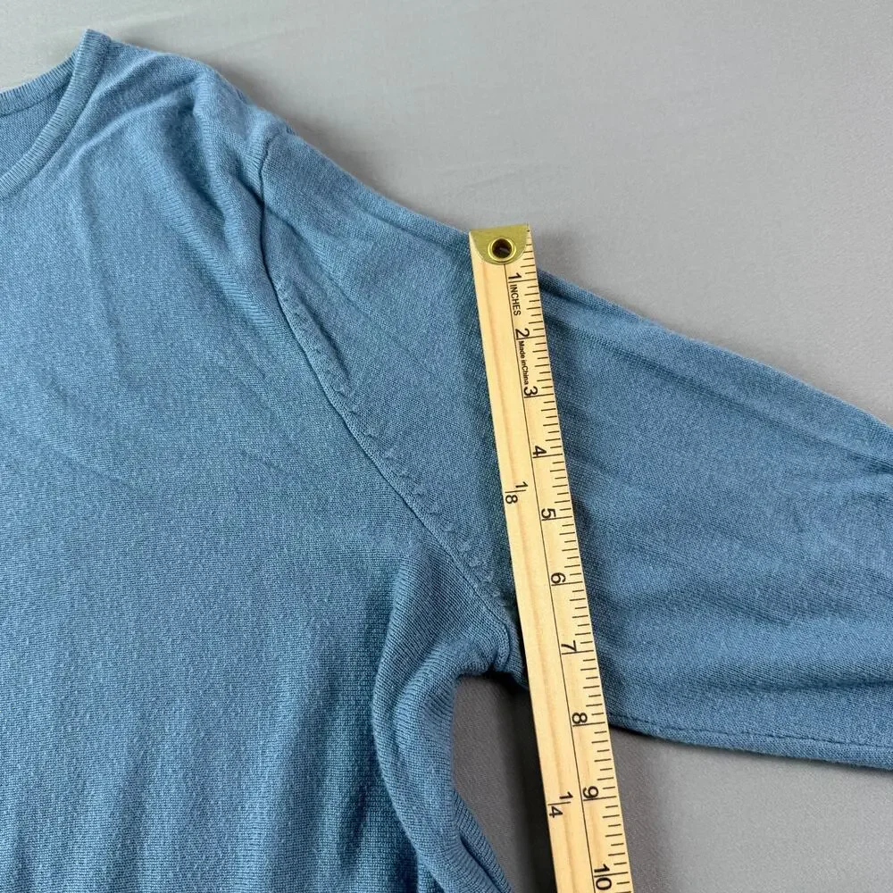 J Jill Women’s L Tall Grace Blue‎ Tunic Sweater Dress Heather Wool Blend Stretch