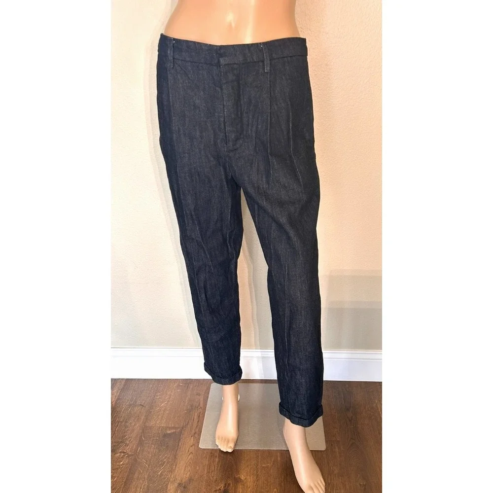 Armani Exchange AX Pleaded Button Fly‎ Fixed Cuff Women's Jeans Sz 31 Authentic