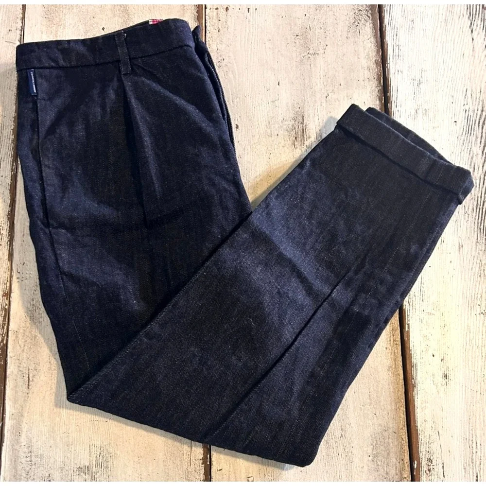 Armani Exchange AX Pleaded Button Fly‎ Fixed Cuff Women's Jeans Sz 31 Authentic