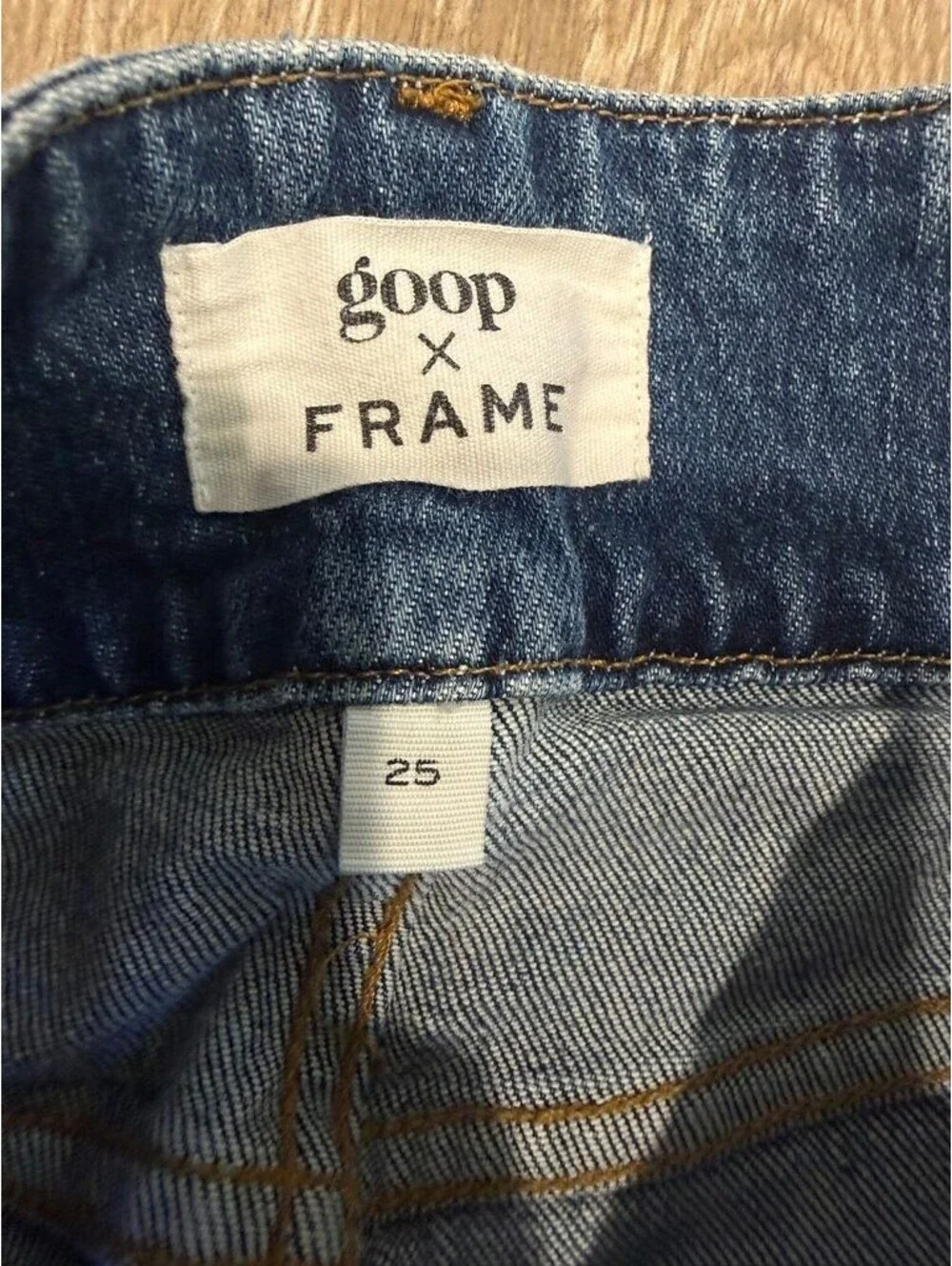goop x FRAME Flare Jeans Womens 25 Wide Leg High Rise Denim