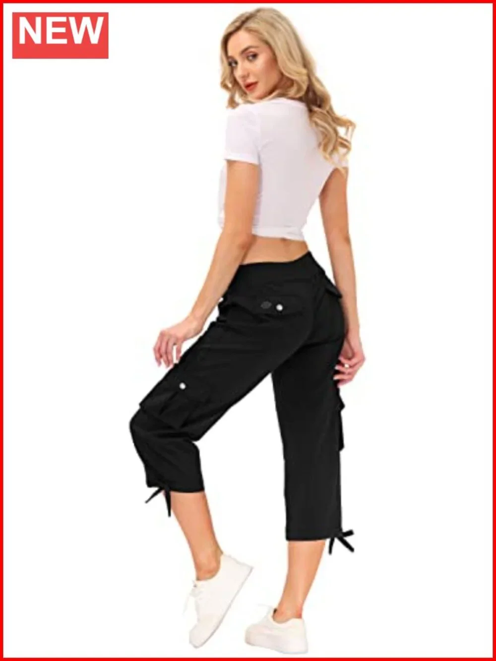 Lightweight Quick Dry Cargo Capris Hiking Pants with Pockets