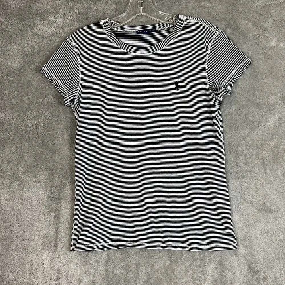 Polo Ralph Lauren T Shirt Womens M Striped Wide Neck Classic Basics