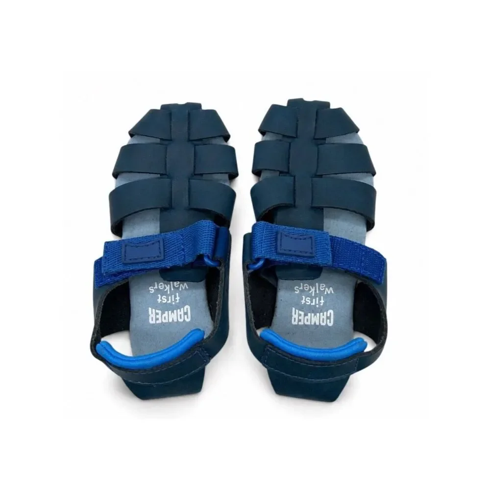Camper Oruga Toddler Fisherman Sandal EU 21 US 5 Dark Blue Leather First Walkers