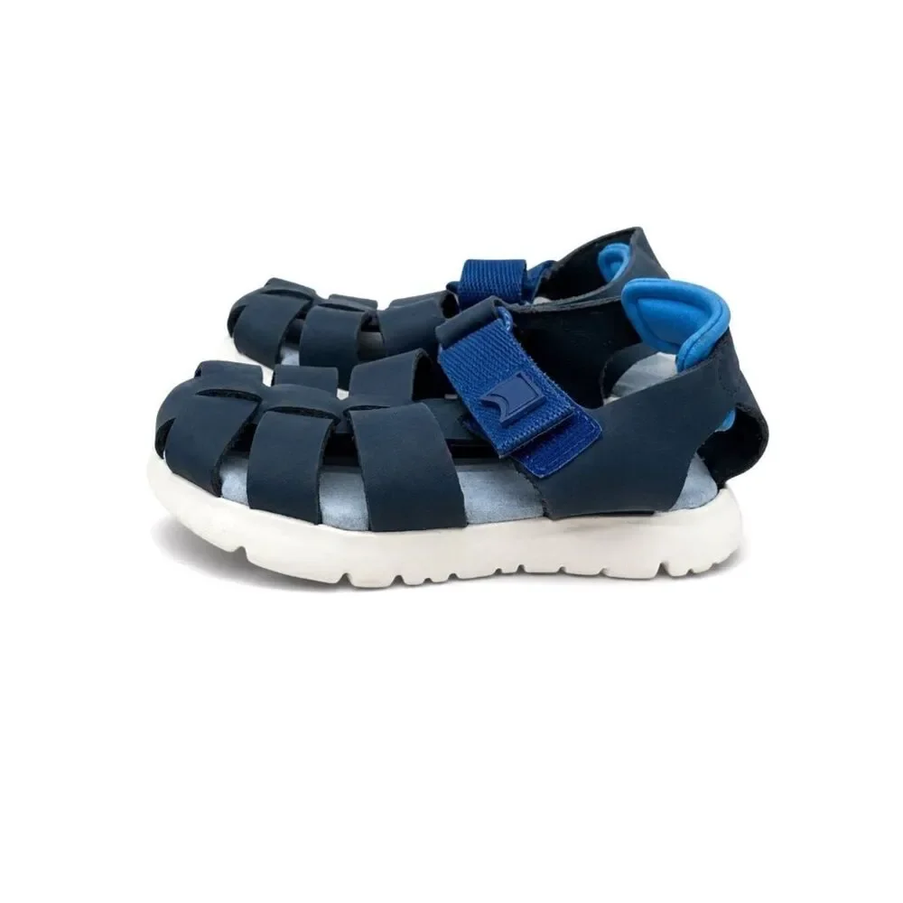 Camper Oruga Toddler Fisherman Sandal EU 21 US 5 Dark Blue Leather First Walkers