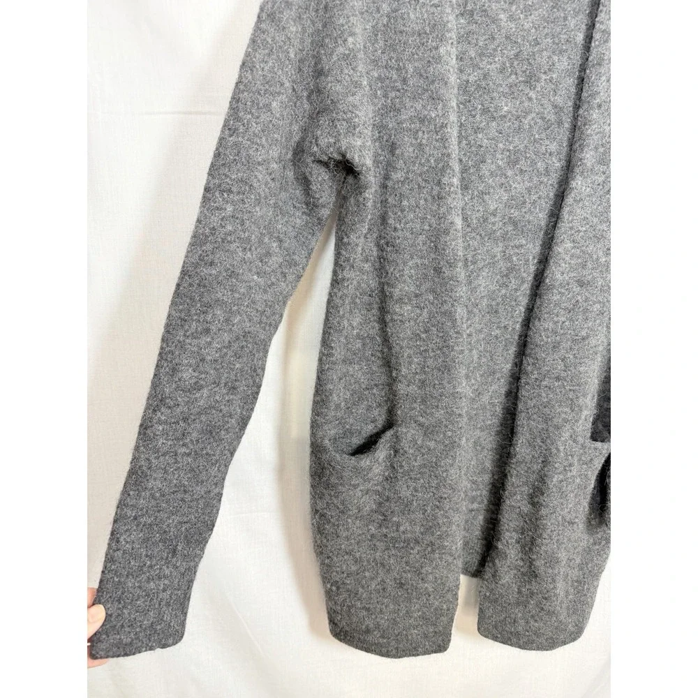 Wilfred Free Alpaca‎ Wool Blend Open Front Cardigan Gray Longline Sweater L