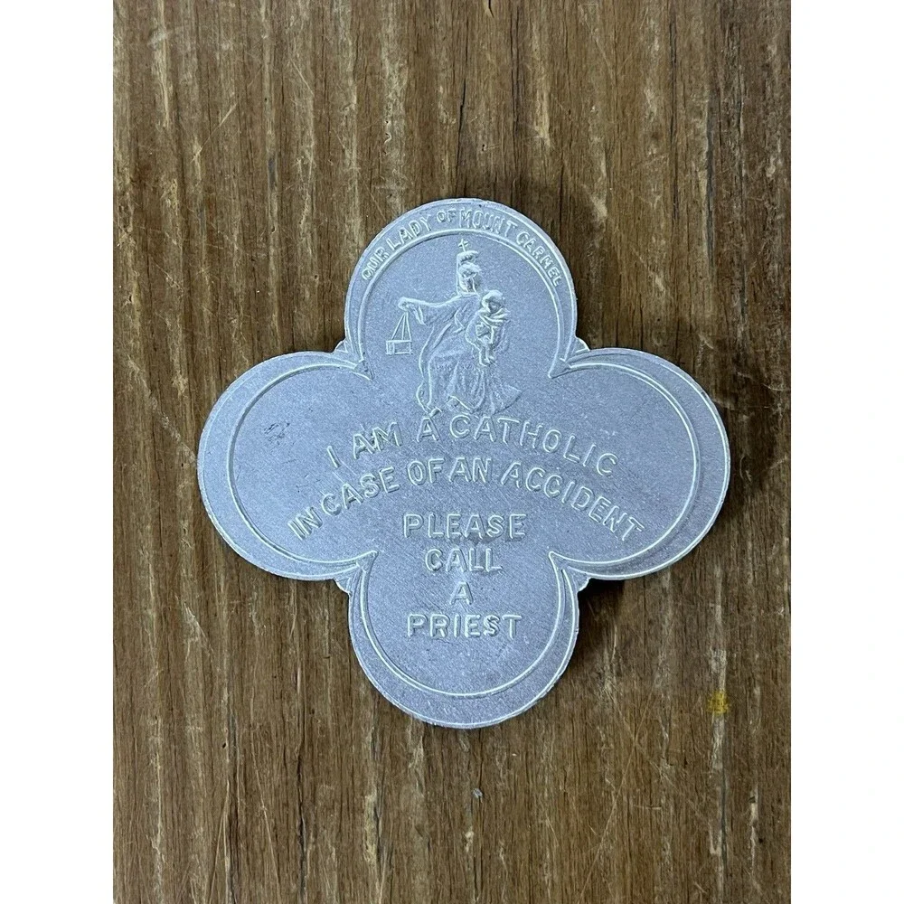 Vintage Medal My Outdoor Companion, 4Way Scapular Medal, 1940s-50s, In Holder