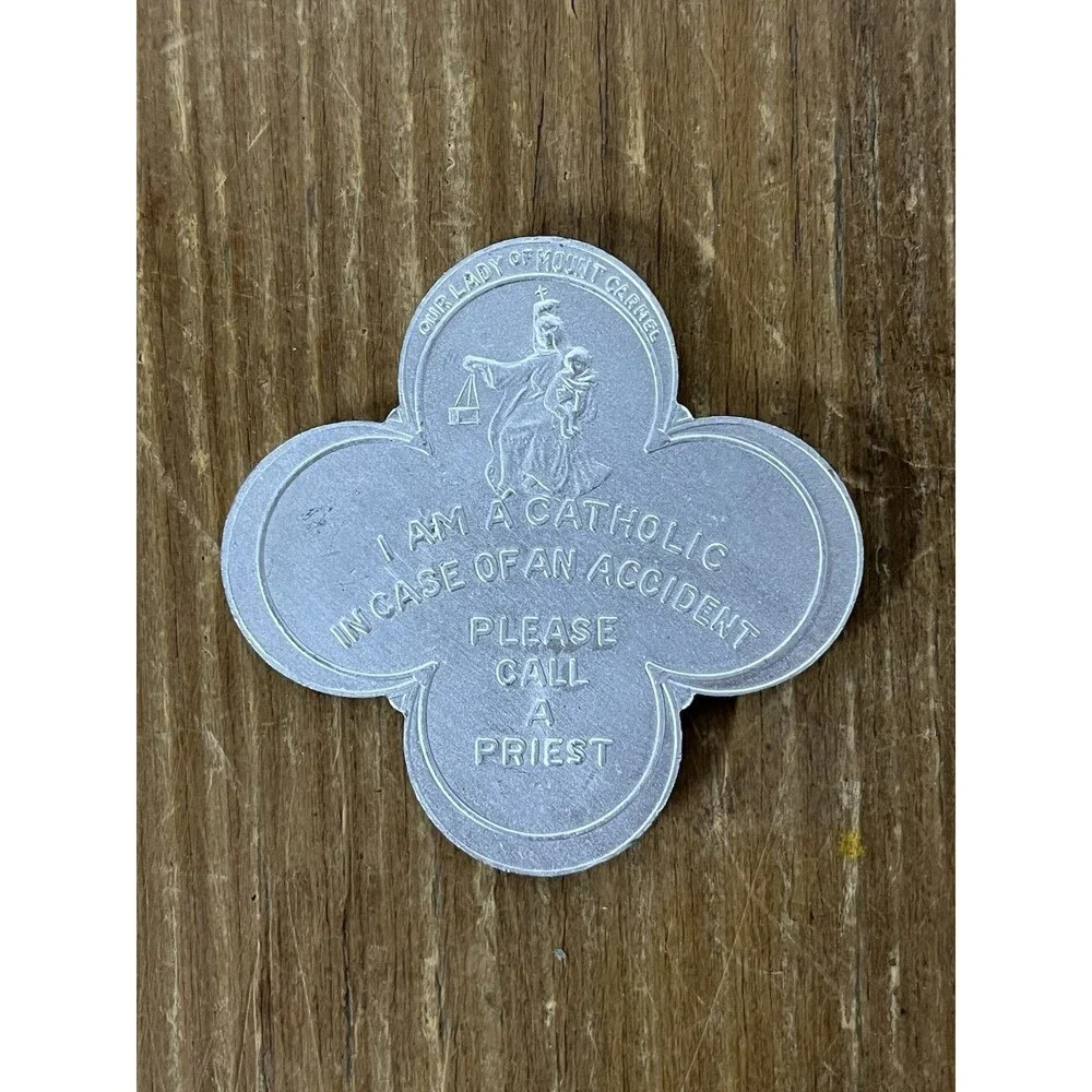 Vintage Medal My Outdoor Companion, 4Way Scapular Medal, 1940s-50s, In Holder