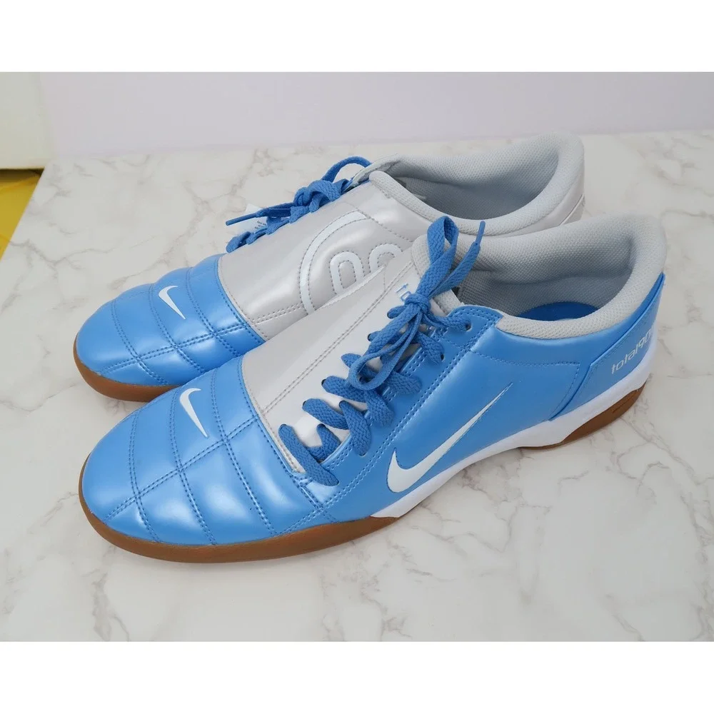 Nike‎ Total 90 III IC University Blue Silver Indoor Soccer Shoes Mens 13