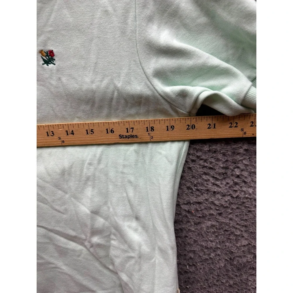 Aime Leon Dore Crest Embroidered Pique Short Sleeve Polo Shirt Green Men Size XS