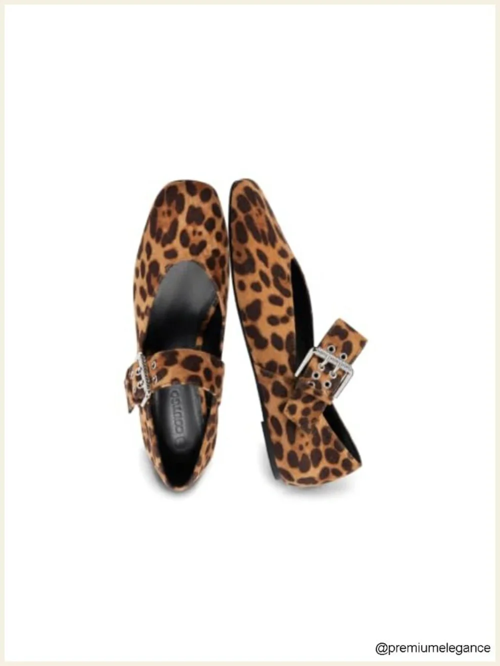 Square Toe Mary Jane Flats with Buckle Strap, Memory Foam, Faux Suede