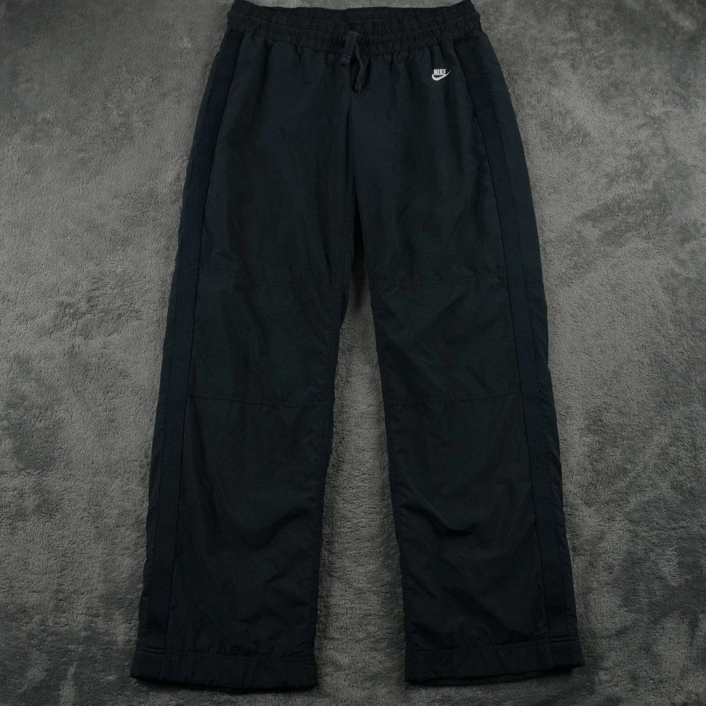 VTG Nike Track Pants Mens M Navy‎ Blue Lined Sportswear Windbreaker Y2K Straight