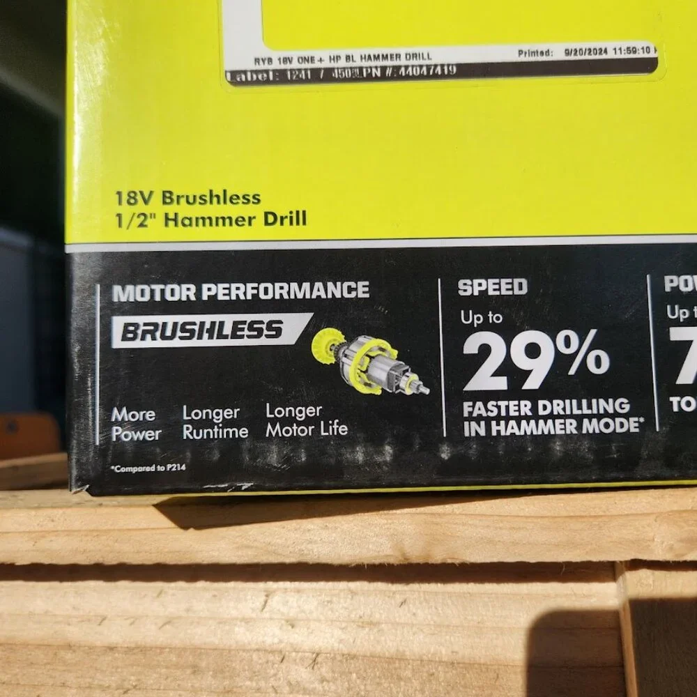 New RYOBI ONE+ HP 18V Brushless Cordless 1/2 in. Hammer Drill Power Tool Only Br