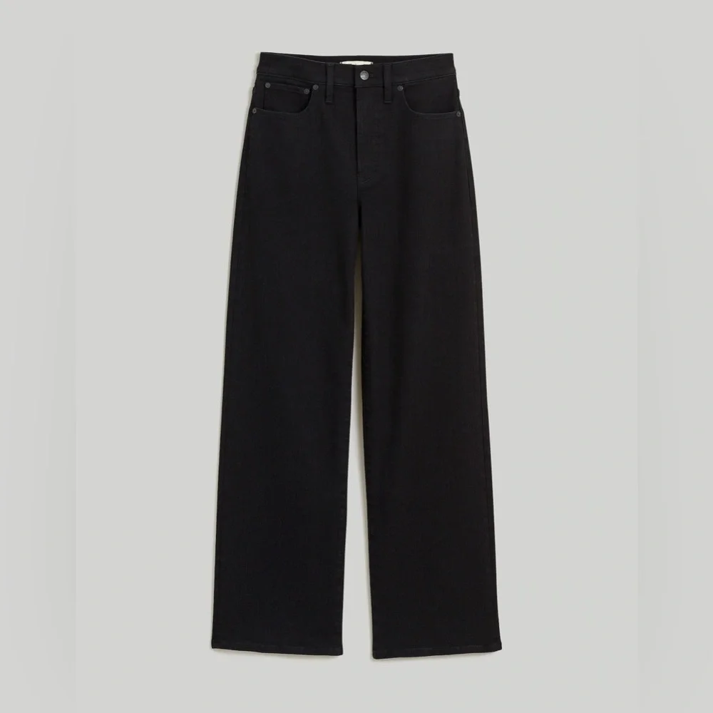 NWT Madewell Perfect Vintage Wide-Leg Jean Sz 30 Petite Women’s Black Rinse Wash