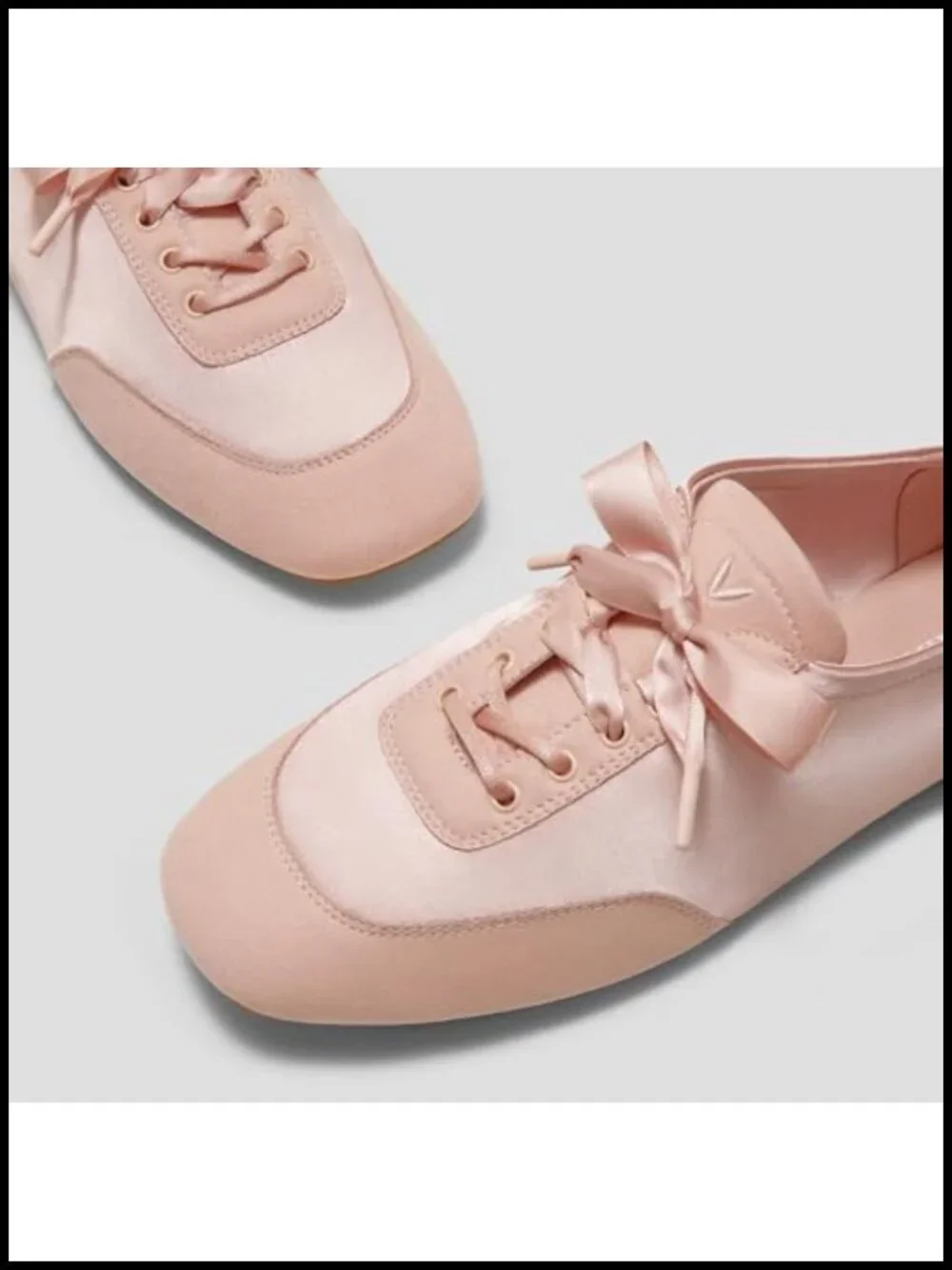 Women's Square-Toe Sneakers Triple-Layer Sole Eco-Friendly Satin Lace-Up