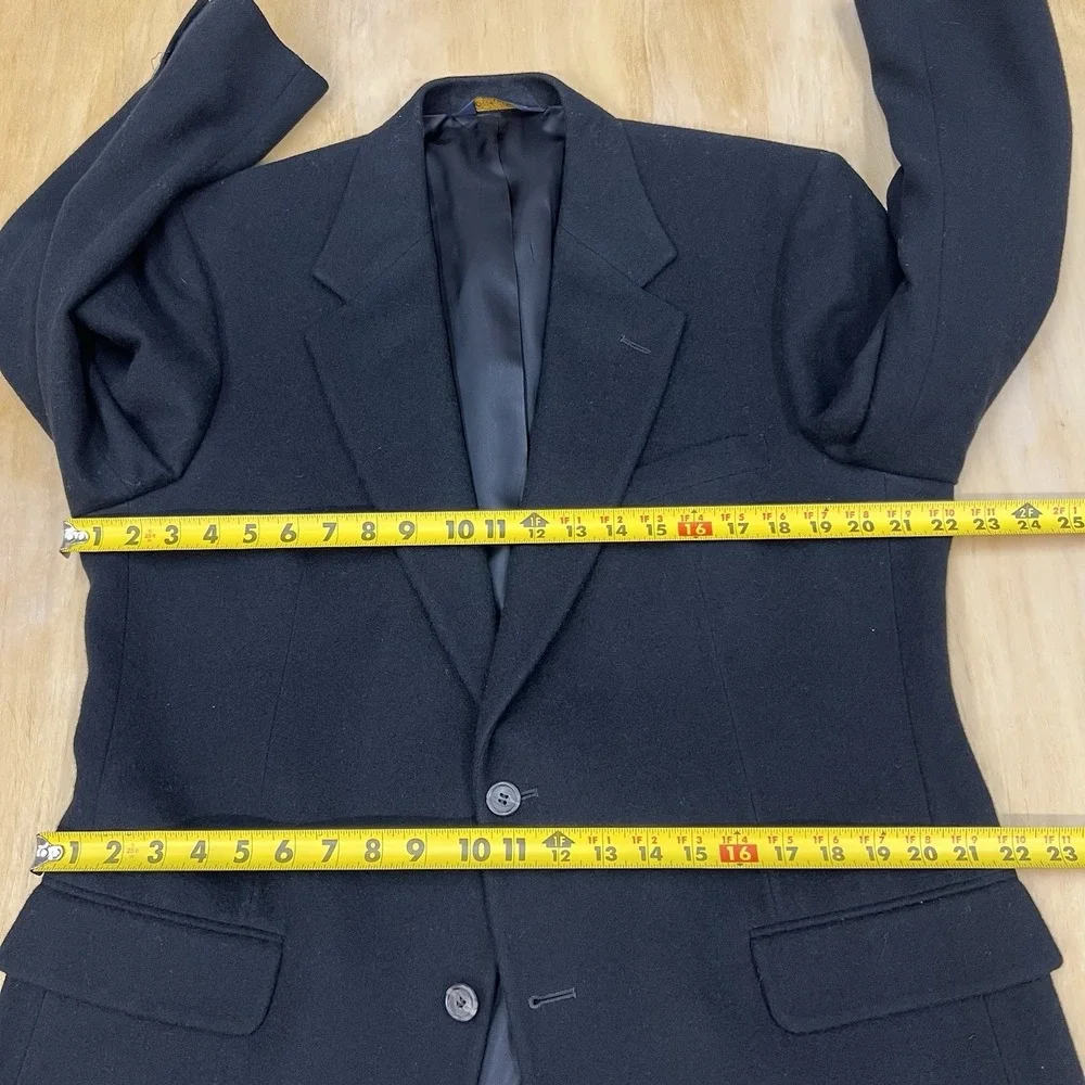 Vintage Brooks Brothers Camel Hair Blazer Jacket Sport Coat Mens 42R Black