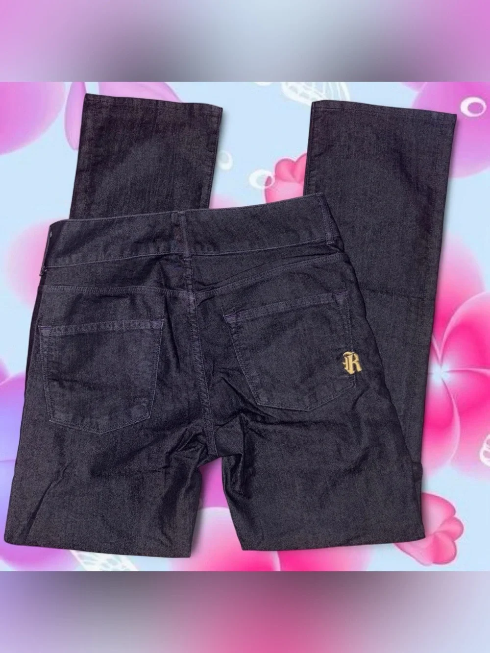 vtg y2k high waist straight jeans - rich & skinny, sz 28