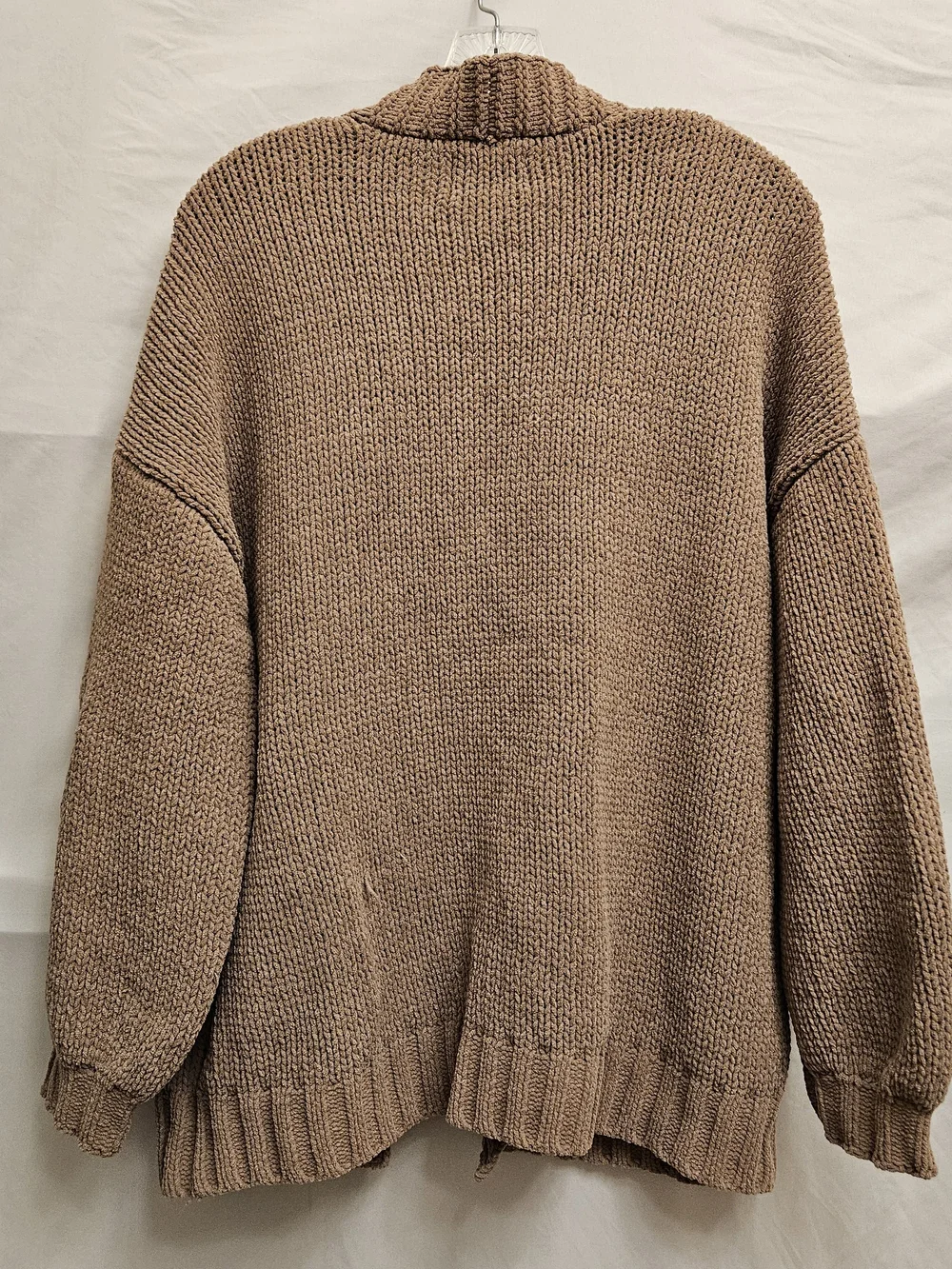 American Eagle Brown Knit Oversized Cardigan Womens M Chunky Balloon Granola