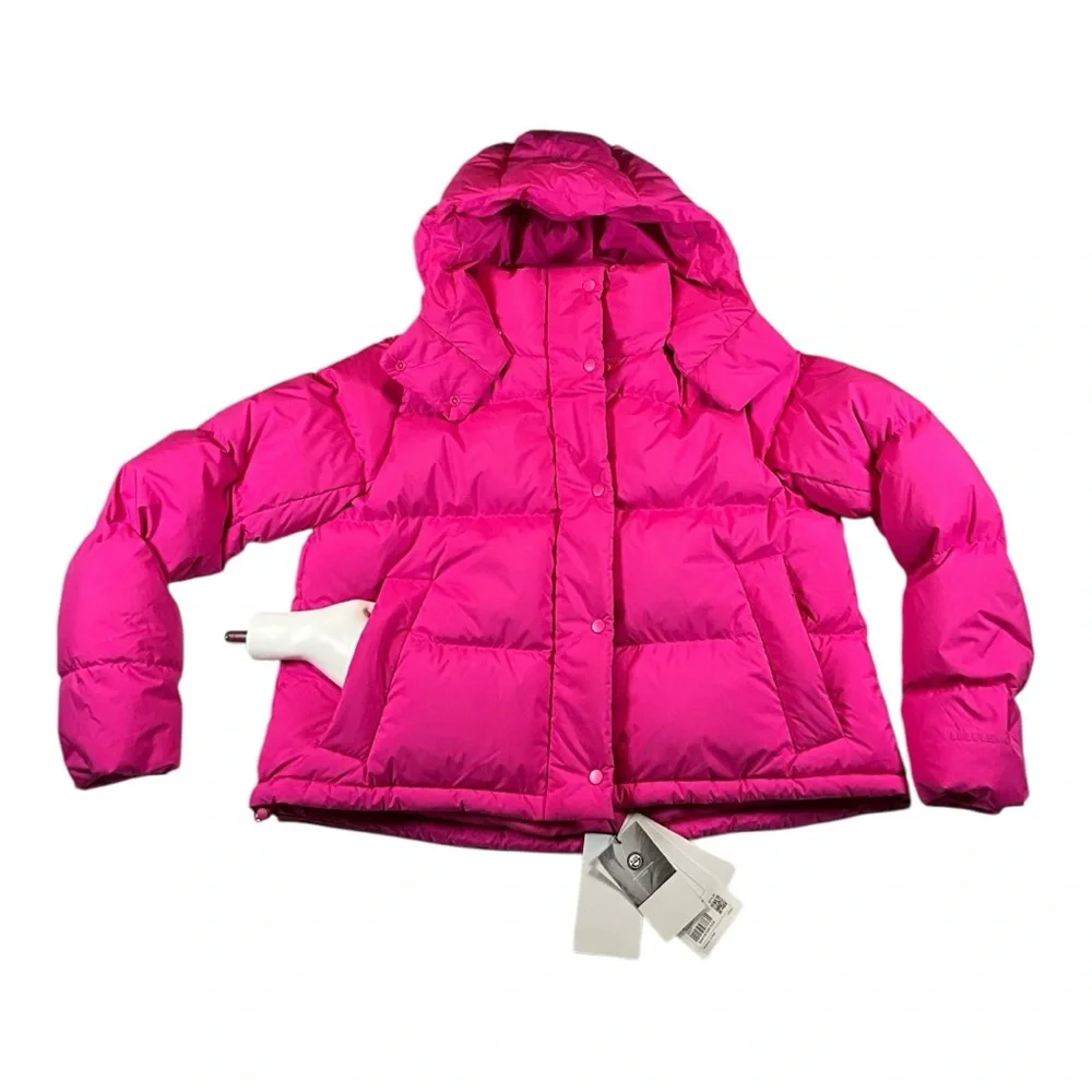 NWT ✨ RARE Lululemon Wunder Puff Cropped Jacket Sonic Pink Size 10‎