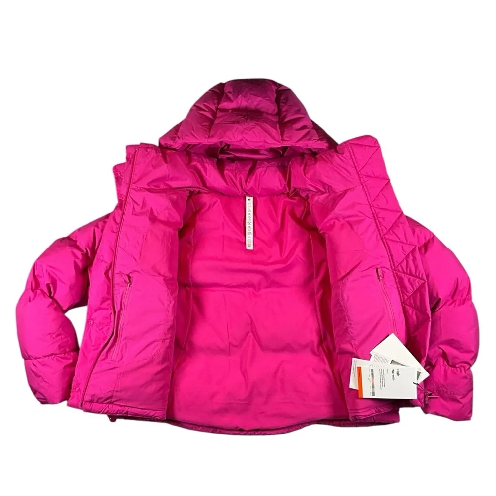 NWT ✨ RARE Lululemon Wunder Puff Cropped Jacket Sonic Pink Size 10‎
