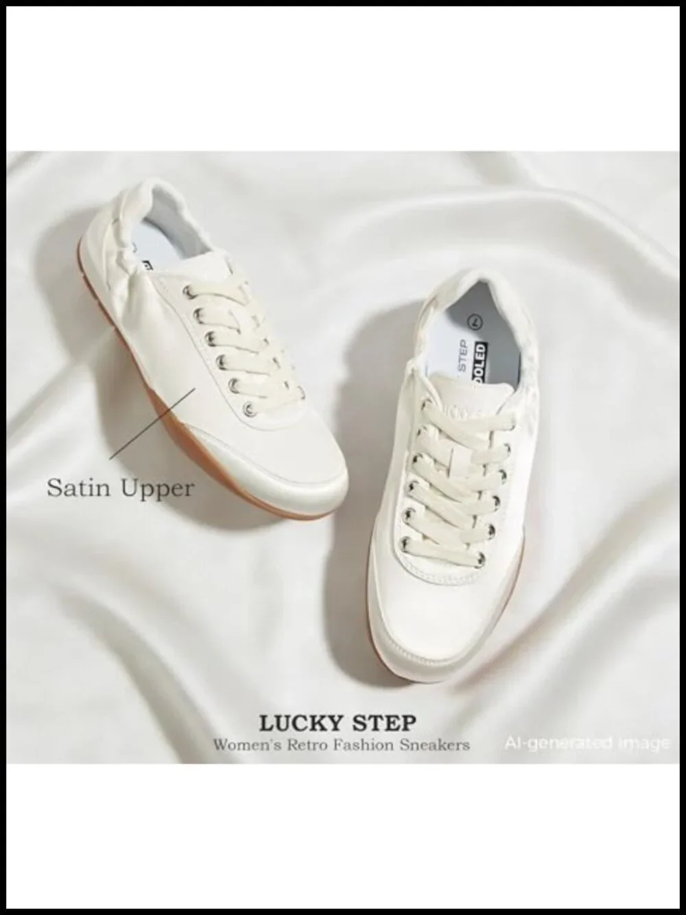 Women's Retro Fashion Sneakers - Ballet Casual Lightweight Walking Shoes - Non