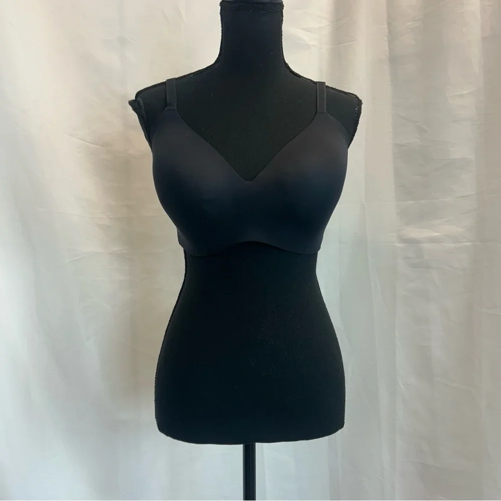Knix black bra lightly padded sports Sz 7+(38E, 36F, 38F)