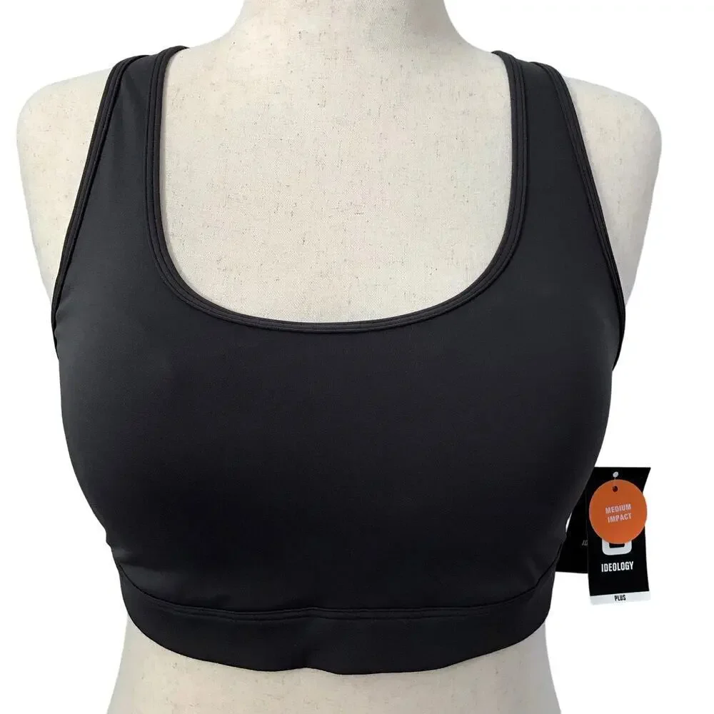 Ideology NWT Deep Charcoal Sports Bra Women Various