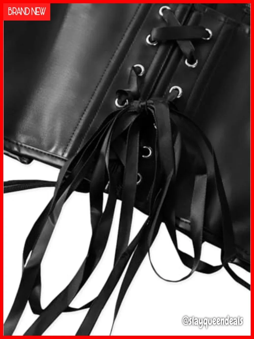 Y2K Leather Halter Corset Top Backless Shapewear Party Crop Top