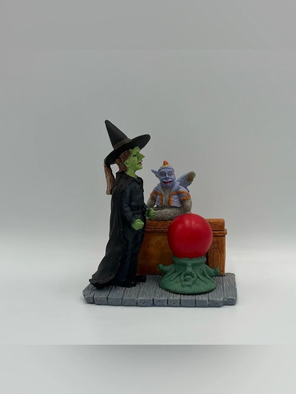 RARE Vintage Wizard Of Oz Wicked Witch & Winged Monkey Crystal Ball Ceramic Toy