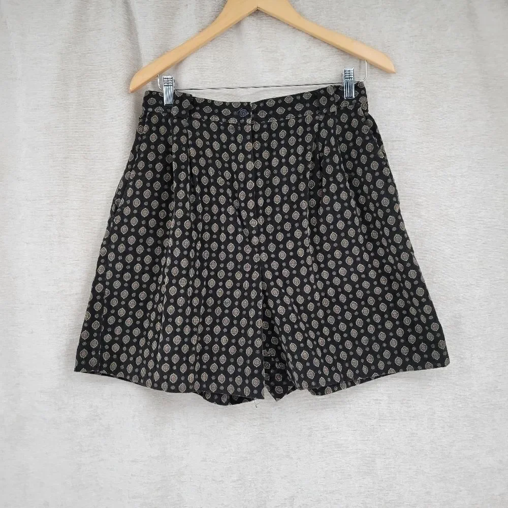 Counterparts Vintage High Waisted Cords Corduroy Shorts Black Whimsigoth Dark
