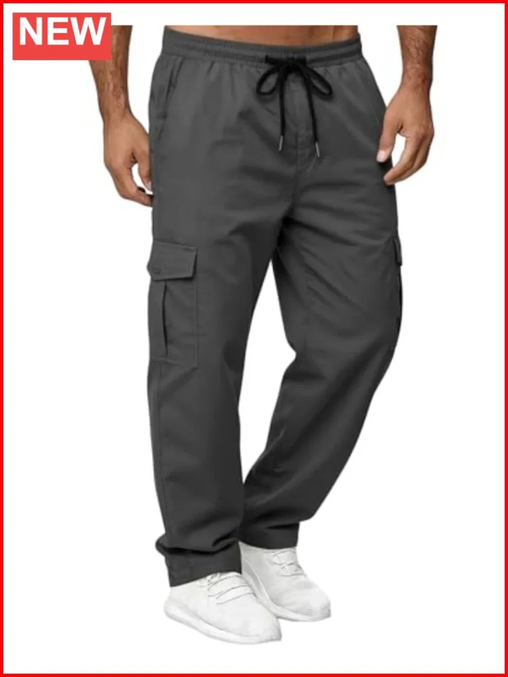 Men's Cargo Sweatpants Relaxed Fit Stretch Joggers with Pockets