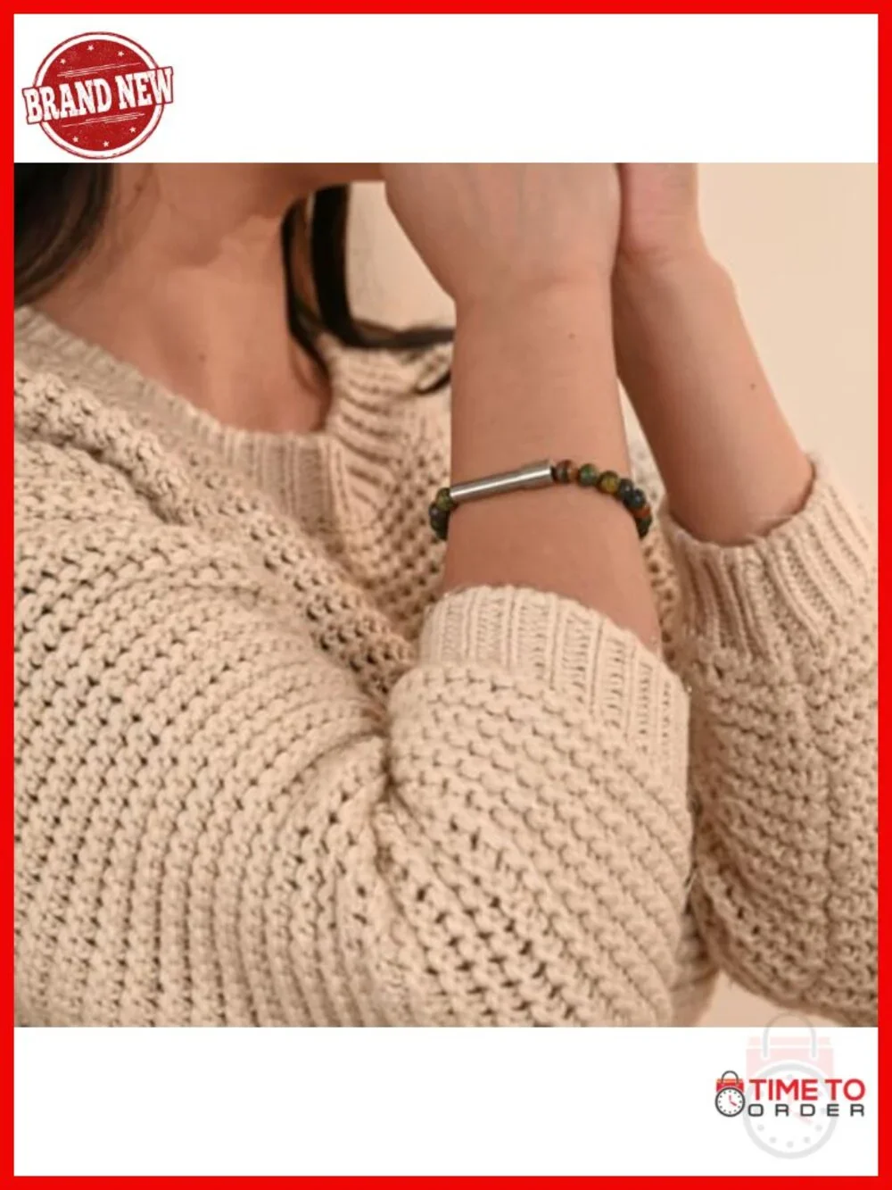 21st Birthday Gift Bracelet with Hidden Message Capsule - Stretch Fit Stainless