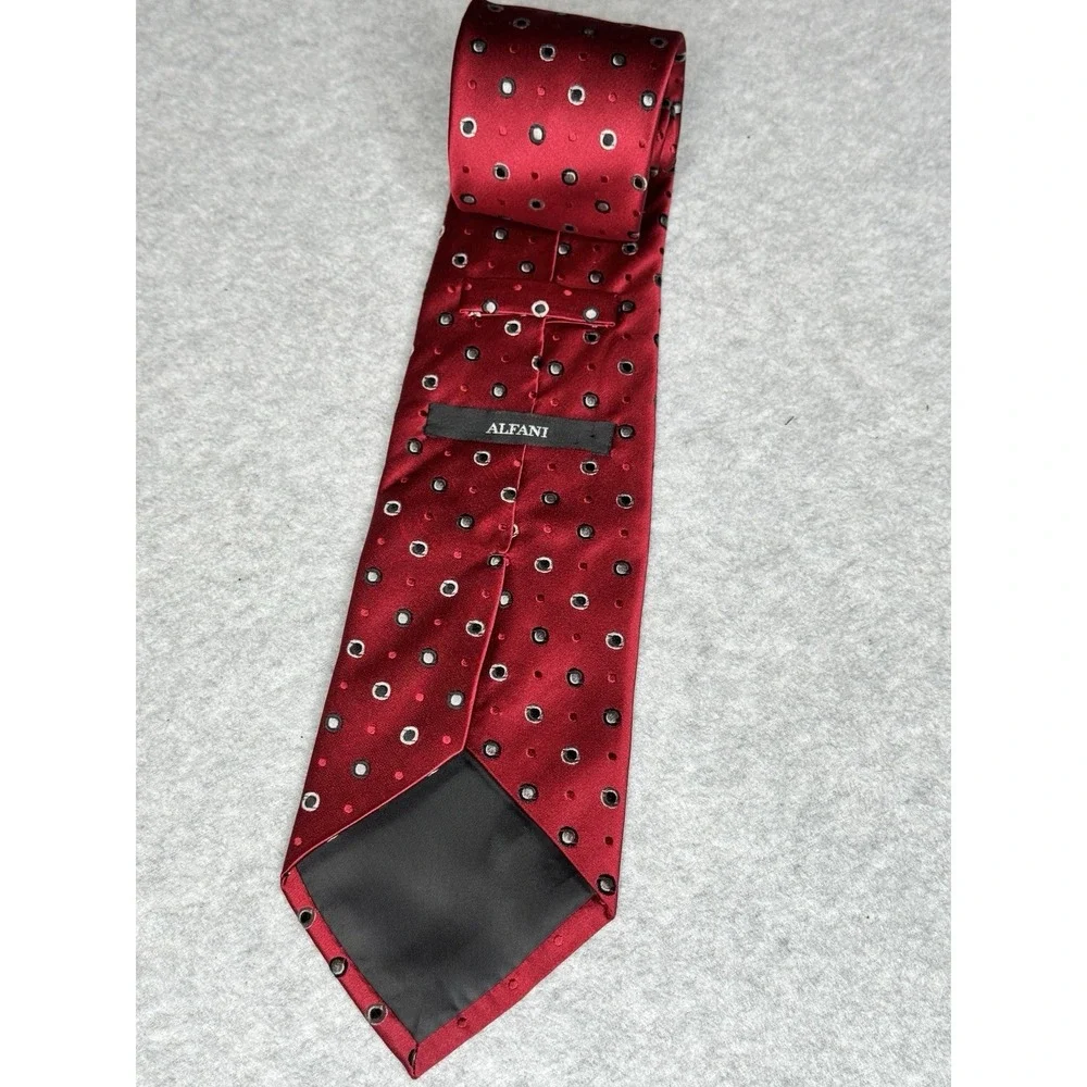 Alafani Men's Tie 100% Hand Made Silk‎  Red