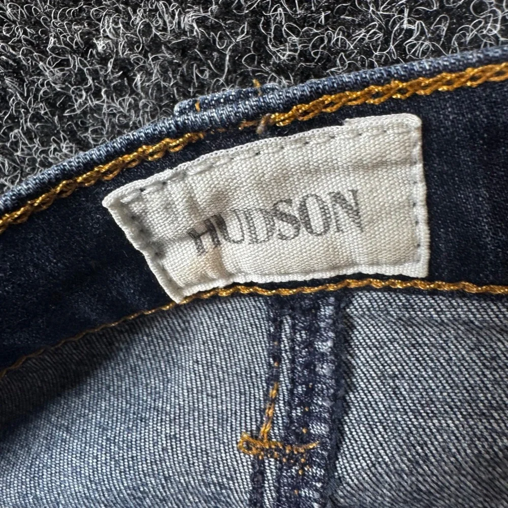 Hudson Womens Skinny Jeans Dark Wash Stretch Denim Blue Size 31 Indigo Whiskered