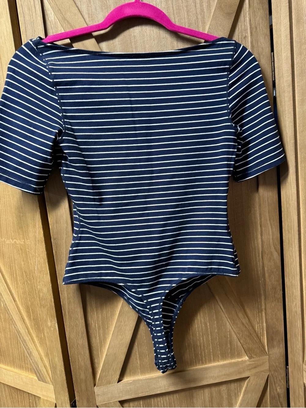 Free People Bodysuit Like New NavyStriped Boatneck Size XXS PTP 13 Retails $66