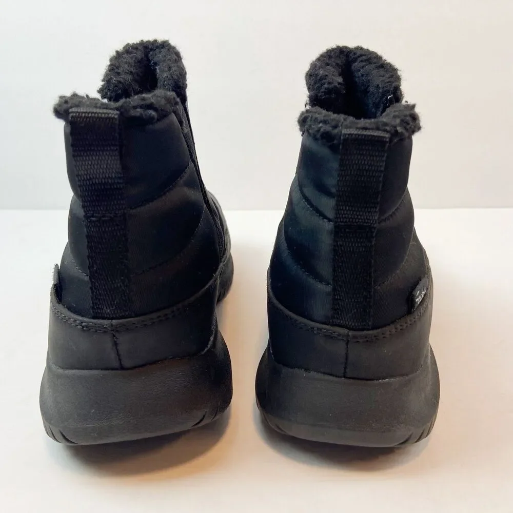 Skechers‎ Ultra Flex Shawty Ankle Boots Women's Sz 7 Black Fall Winter Faux Fur
