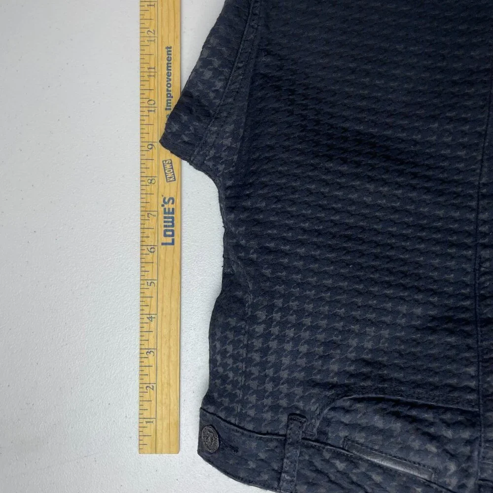 Maison Scotch Jeans Skinny Fit Houndstooth‎ Textured Durable Fabric Black W 27