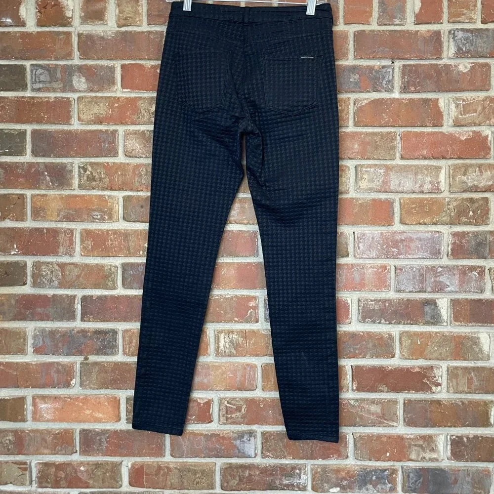 Maison Scotch Jeans Skinny Fit Houndstooth‎ Textured Durable Fabric Black W 27