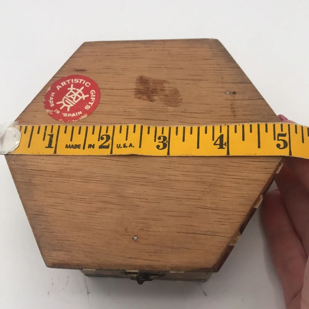 N/A vintage…trinket box…hexagonal…made