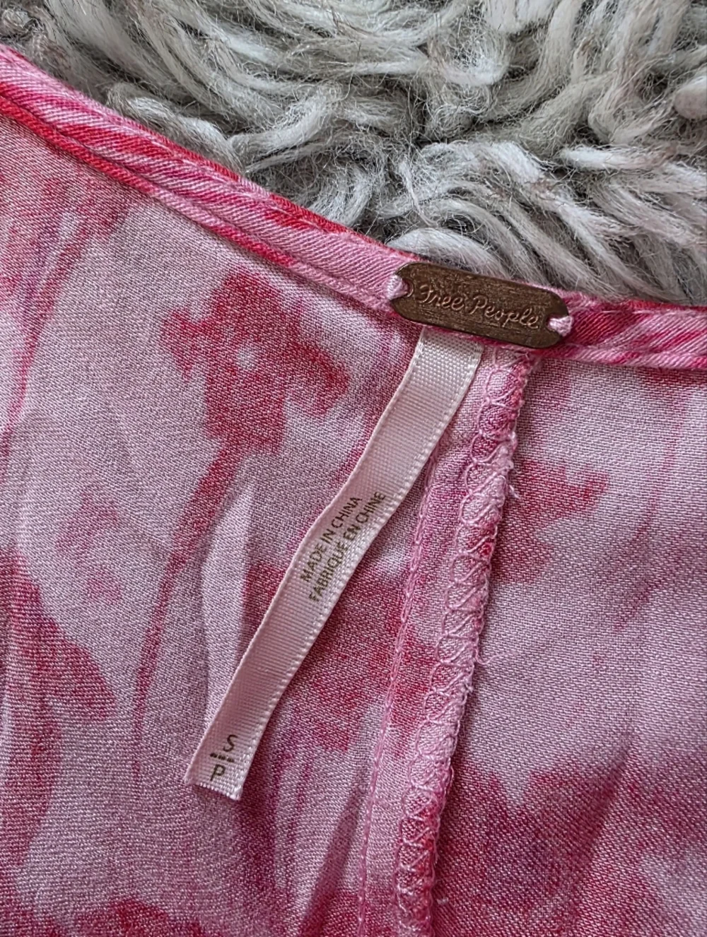 Free People Endless Cascades Maxi‎ Dress Off The Shoulder Pink And Red