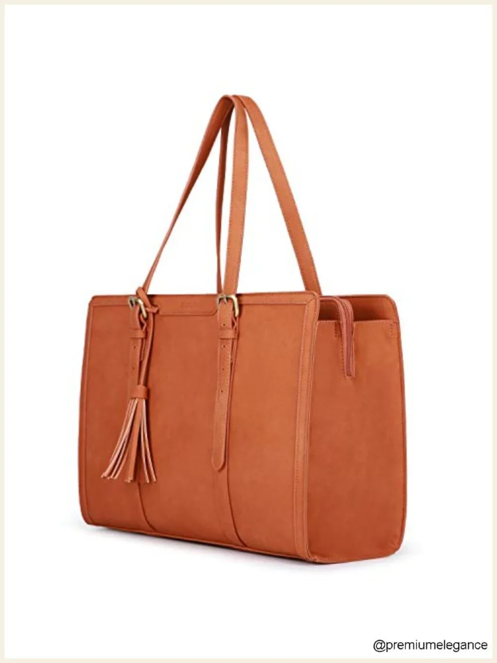 PU Leather Laptop Tote Bag for Women 15.6 Inch Work Bag Office Computer Purse 3