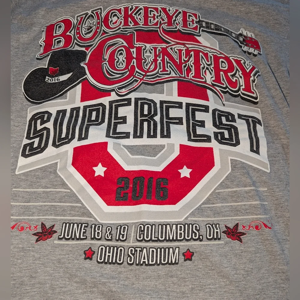 2016 Buckeye Country Superfest Men's‎ Large Graphic T-Shirt