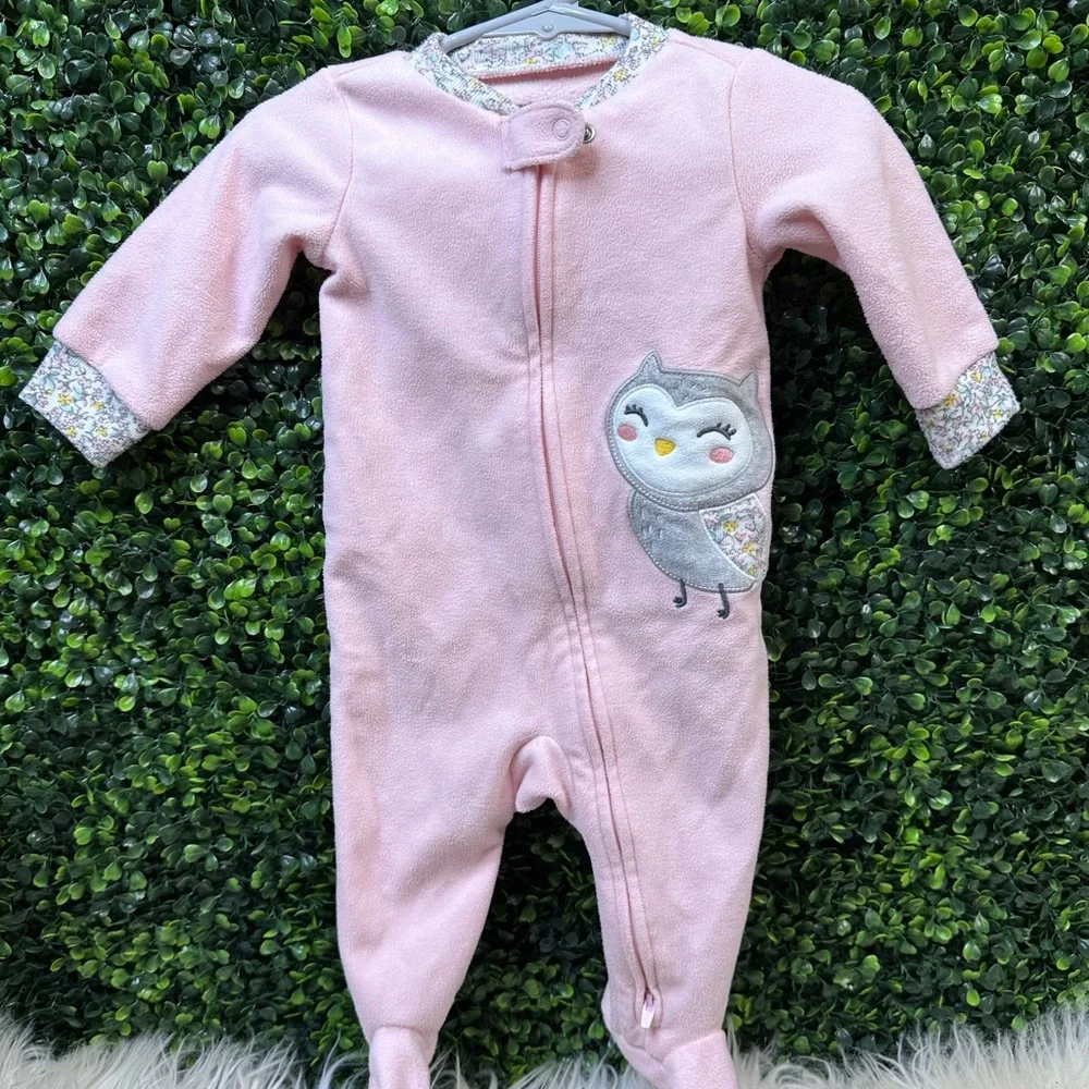 Carter's‎ Pink Owl Footie One Piece